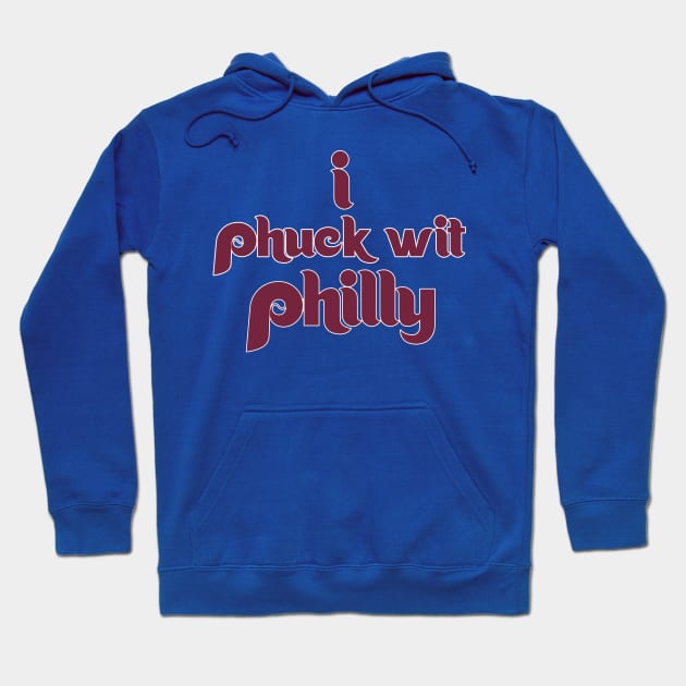 I Phuck wit Philly Retro Hoodie by Rabid Penguin Records